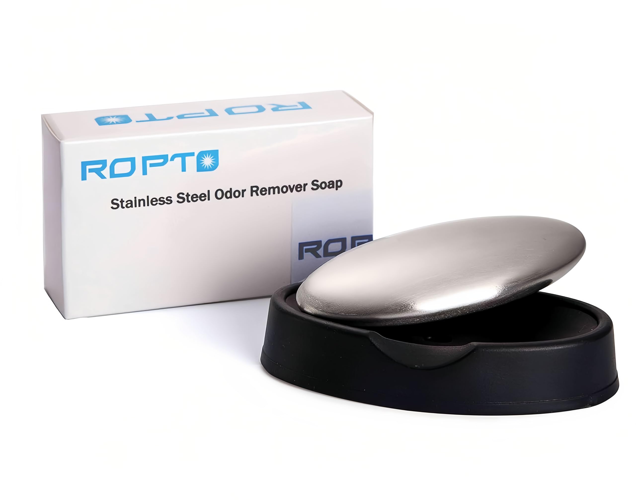 ropto durable stainless-steel soap bar with smooth surface