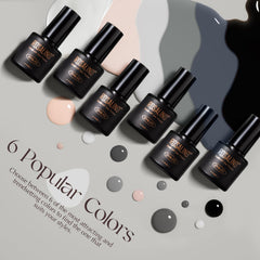 ROSALIND black gel nail polish for bold, glossy nails and smooth color.
