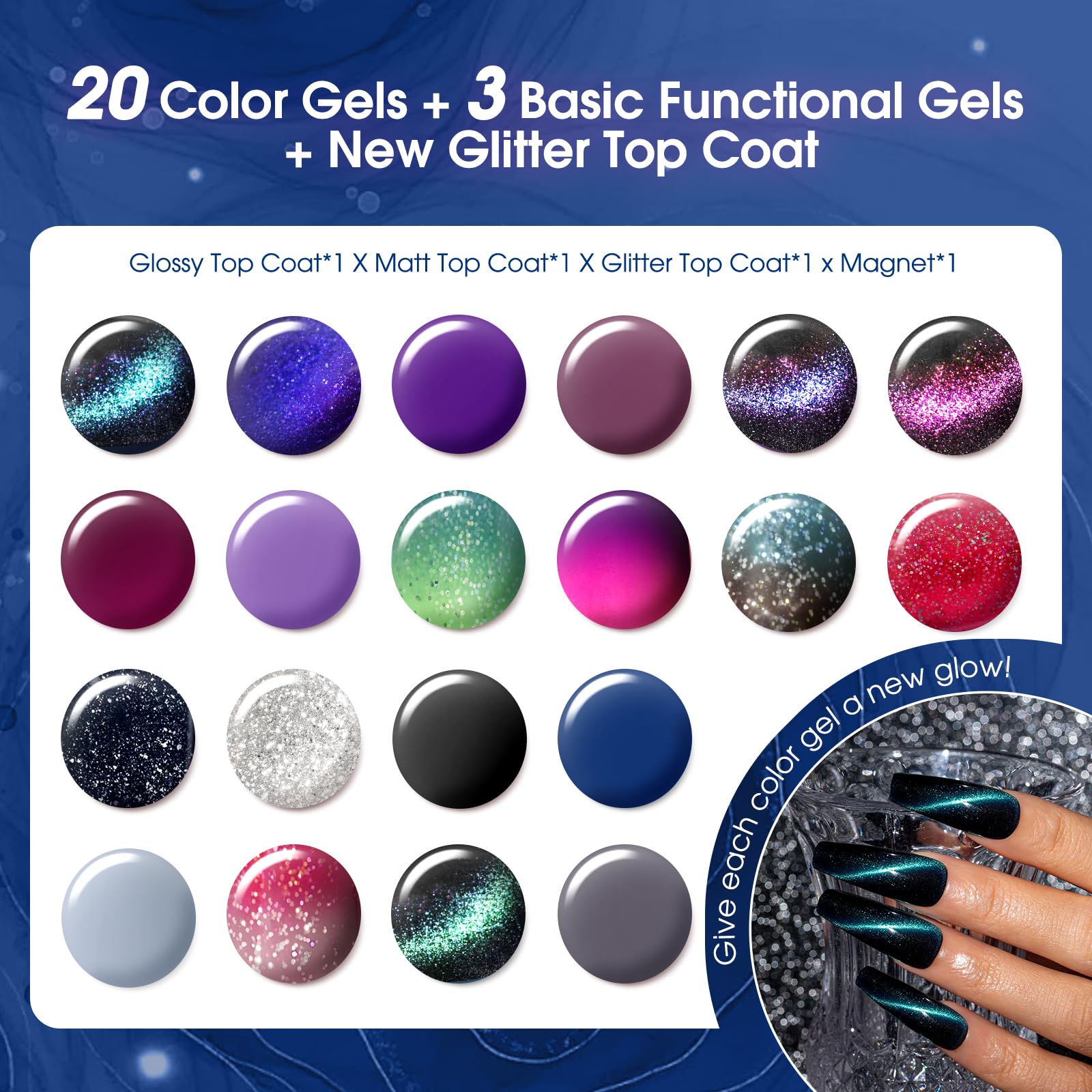 ROSALIND cat-eye gel polish magnet effects enable customized designs.