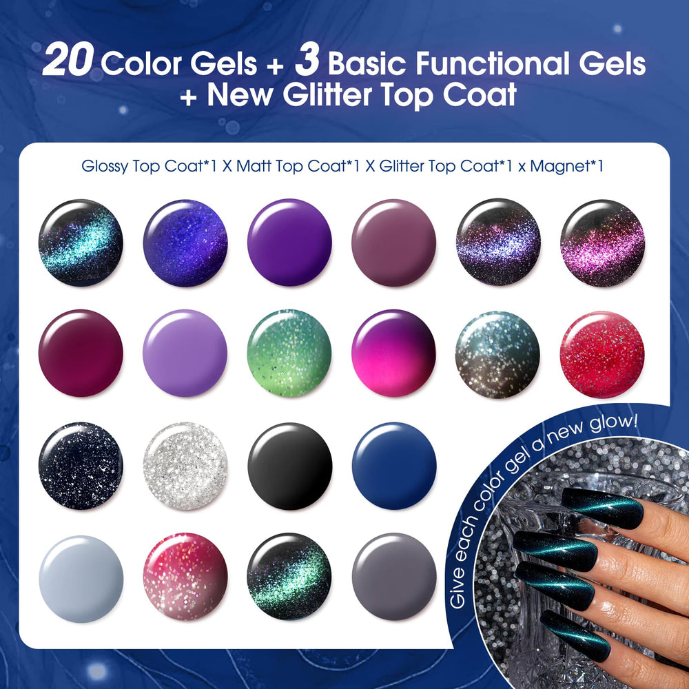 ROSALIND cat-eye gel polish magnet effects enable customized designs.