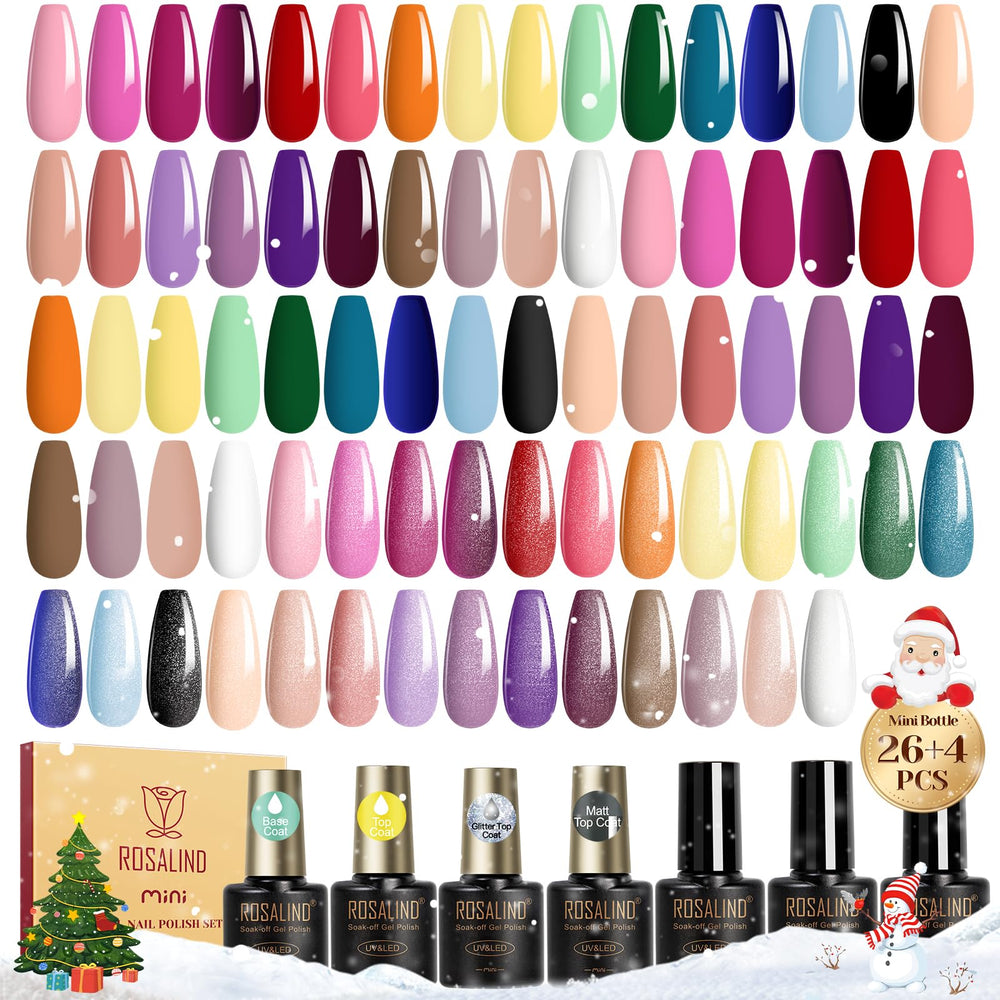 ROSALIND gel nail polish set colors swatches showcase a broad range for at-home DIY nails