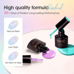 ROSALIND glitter top coat nail polish delivers sparkle in any color.
