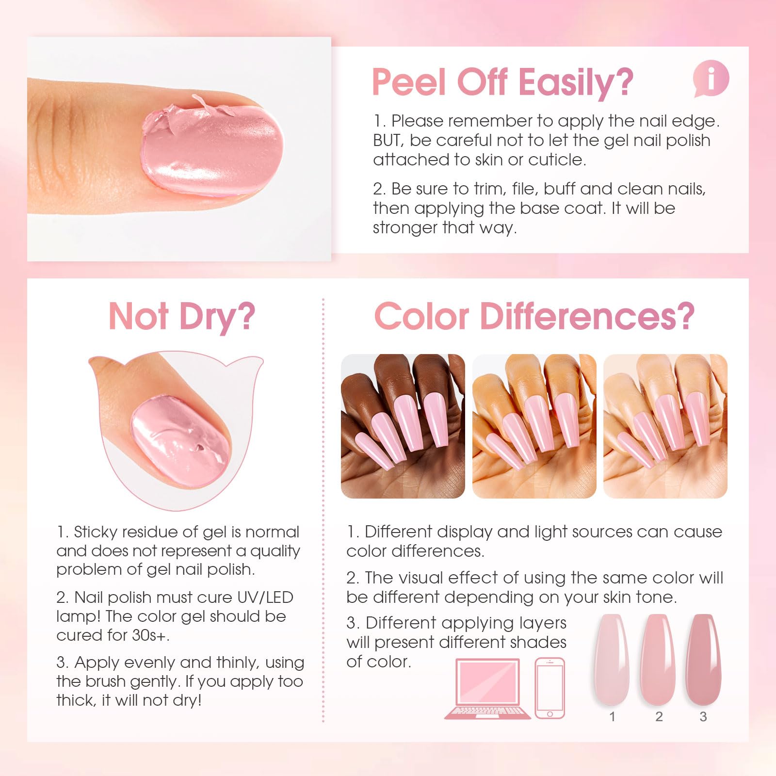 ROSALIND mini bottles keep the manicure kit compact and portable
