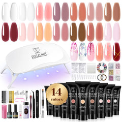 ROSALIND poly nail gel kit with 14 colors for at-home manicures