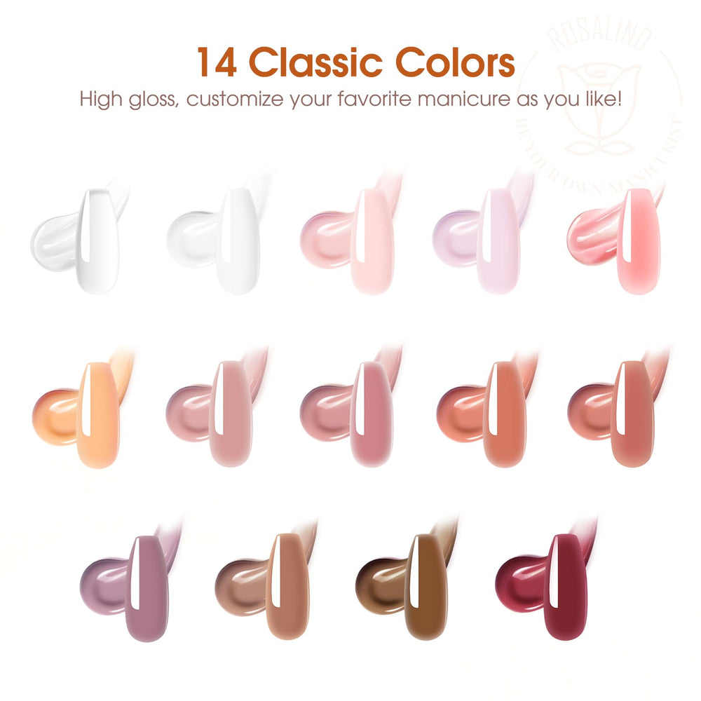 ROSALIND gel kit with base and top coats for durable finishes