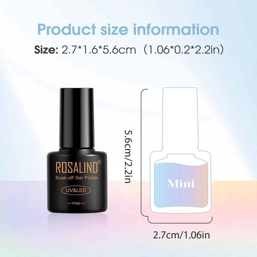 ROSALIND portable bottles fit bags for travel manicures.