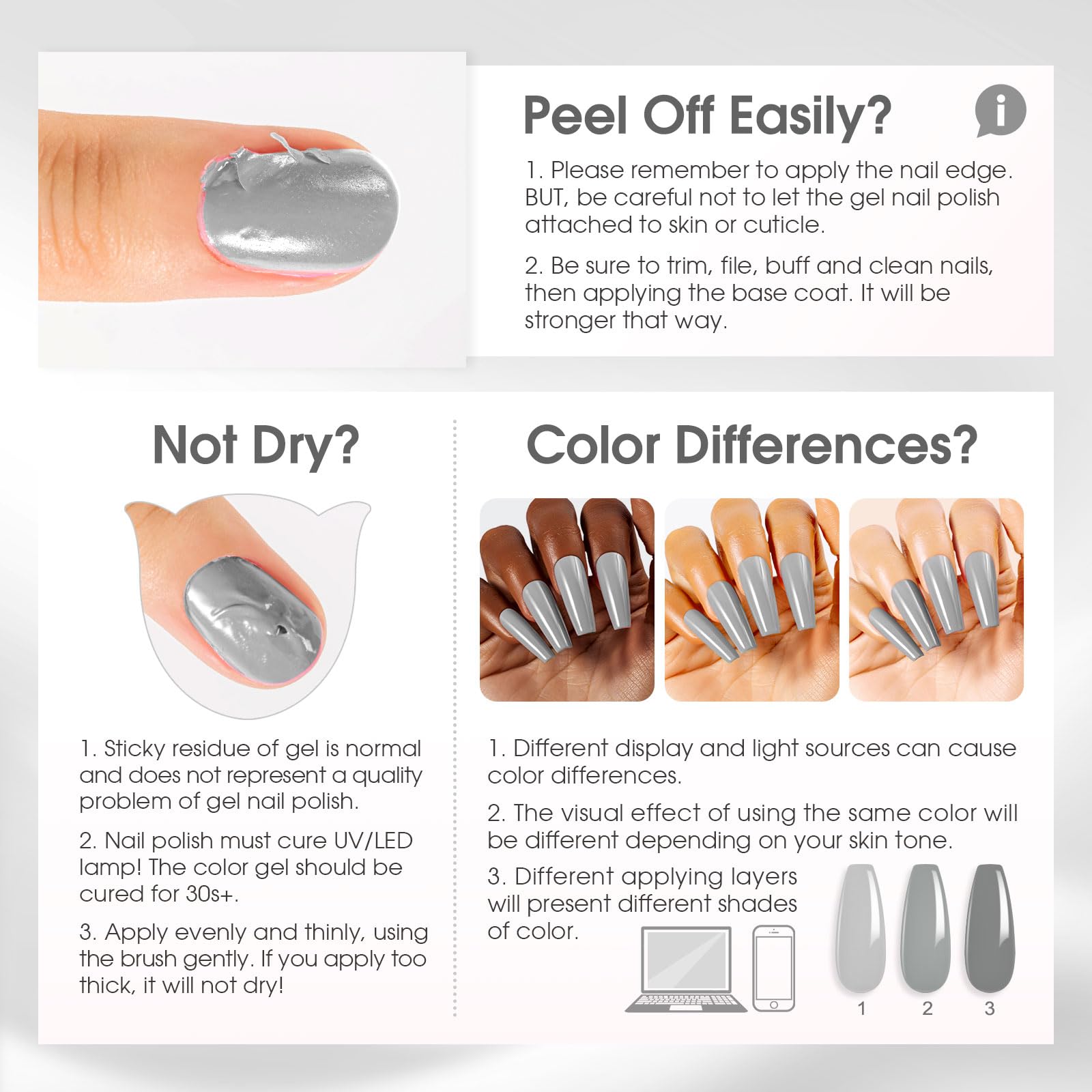 ROSALIND step-by-step nail art guide for easy at-home manicure.