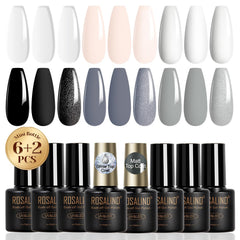 ROSALIND white gel nail polish for seamless DIY manicures and lasting shine.