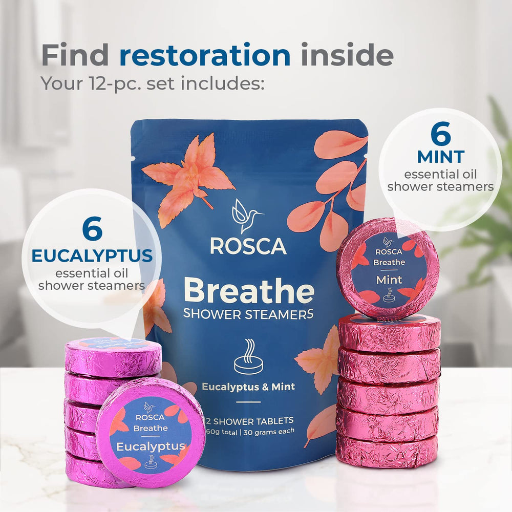 Rosca 12-piece set delivers a complete aromatherapy shower experience.