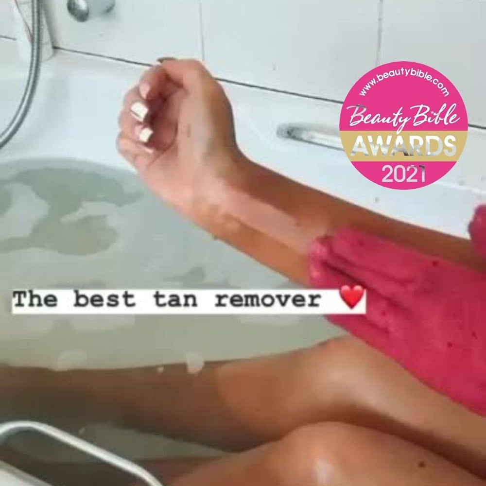 Rose & Caramel Purity Self Tan Removing Bubble Bath leaves skin smooth after bath