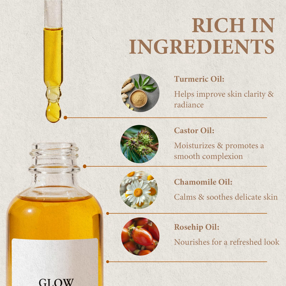 Roseblem face oil closeup reveals rich color and silky finish for hydration.