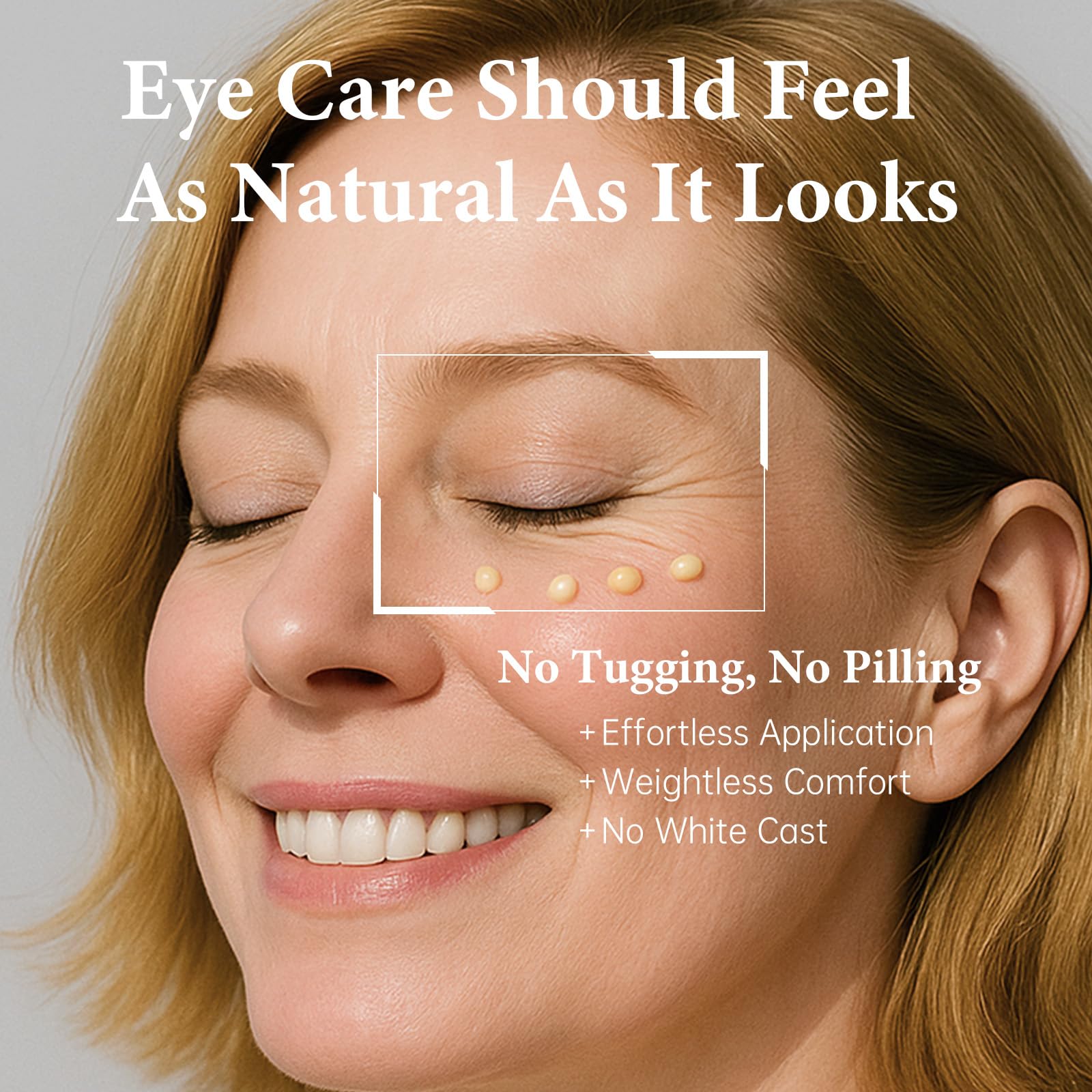 Roseblem Instant Eye Tightener application swatch highlights smooth wear.