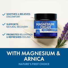 Roseblem magnesium cream massage application shows targeted muscle comfort after activity.