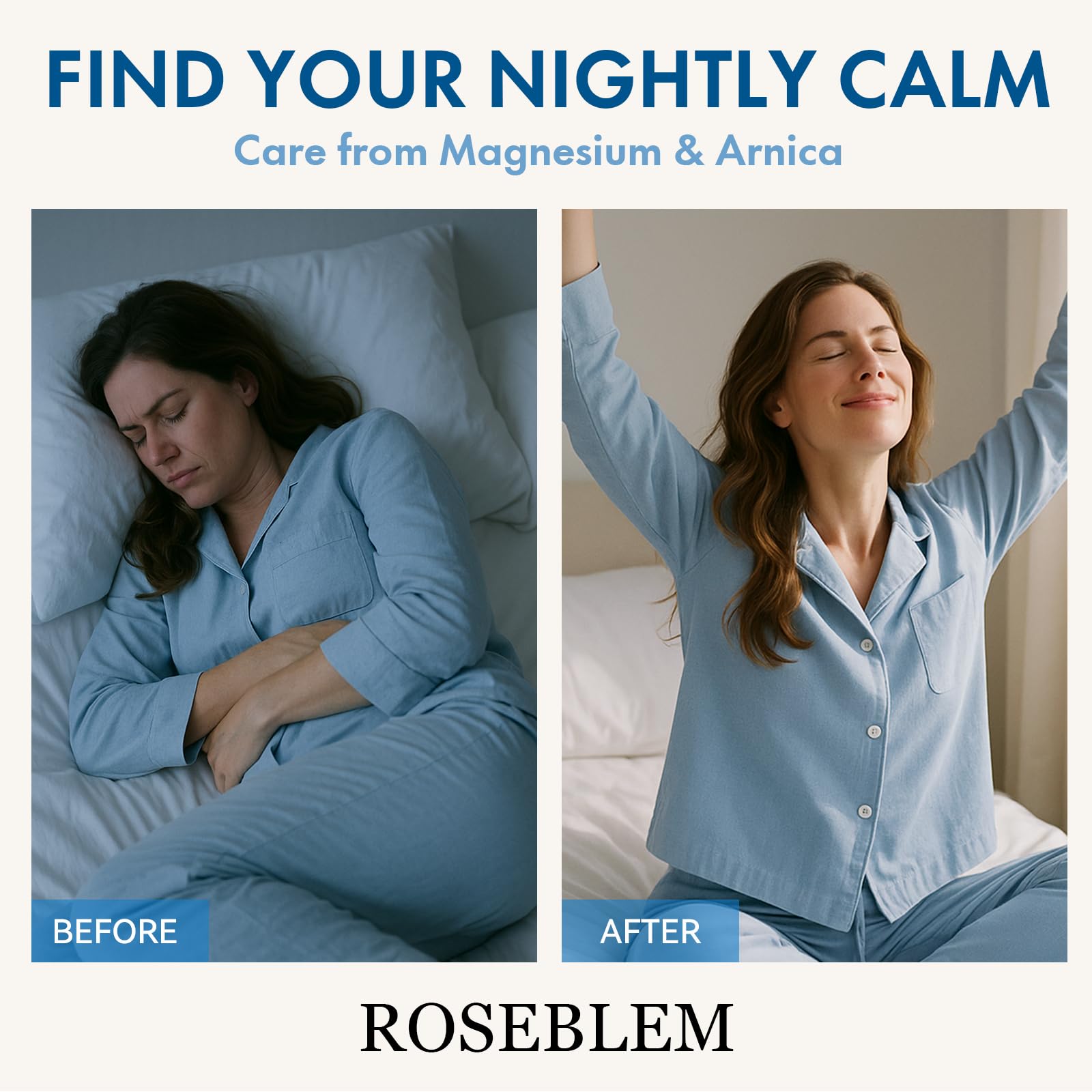 Roseblem magnesium cream for sensitive skin delivers gentle hydration.