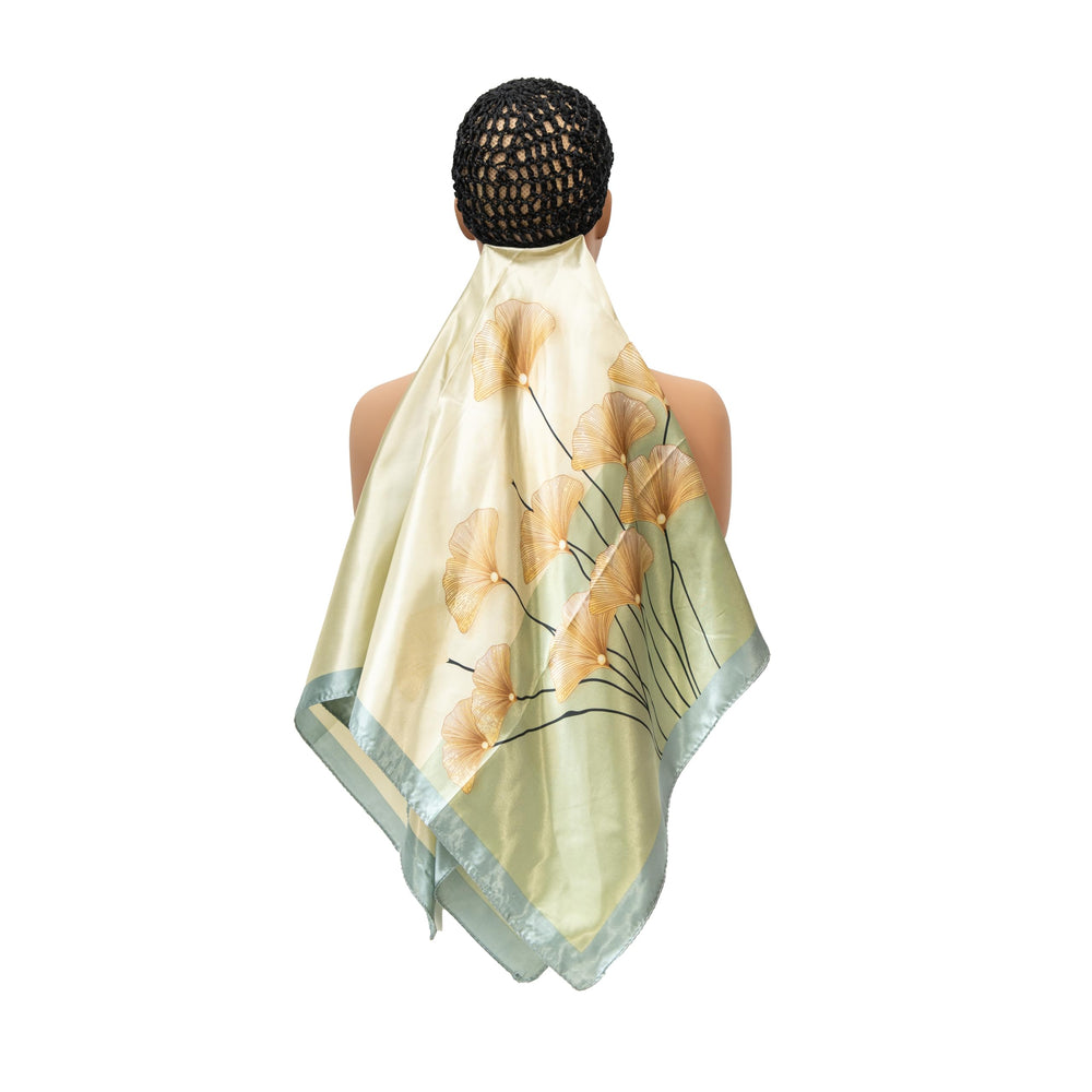 ROSEBONY wrap-cap hair net with scarf protects hair while sleeping and preserves style.