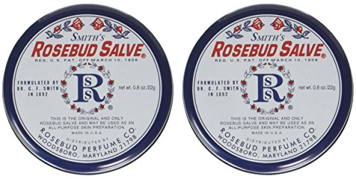 Rosebud Perfume Lip Salve Rosebud 2-pack packaging, ideal for on-the-go moisture.