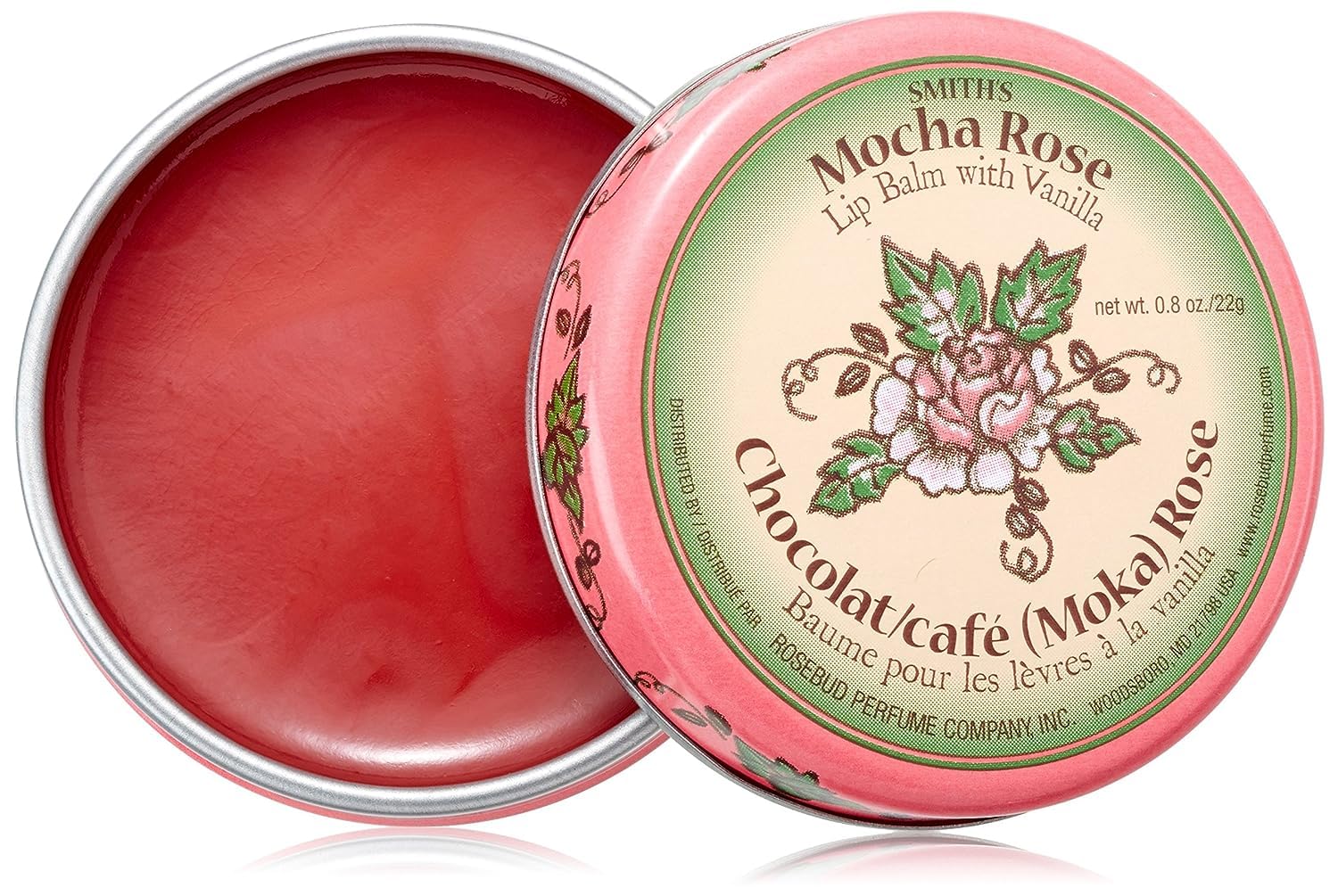 Rosebud Salve lip balm Mocha Rose tube for smooth, moisturized lips.