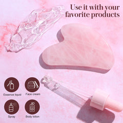Rosenice gift box gua sha pink packaging ideal for holidays.