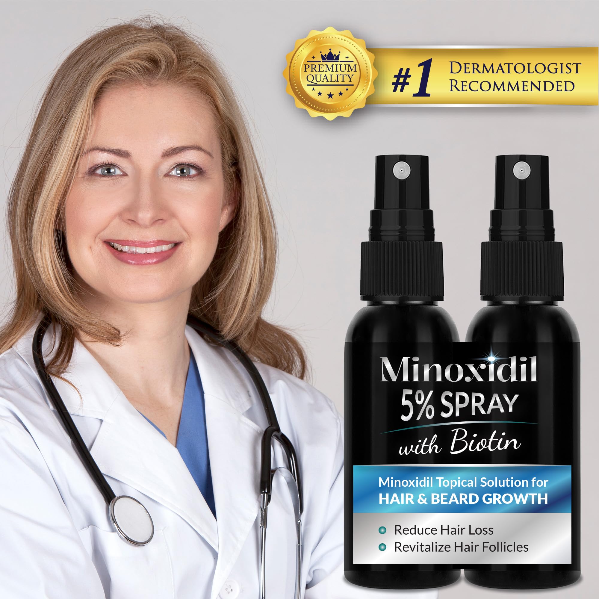Rosever minoxidil beard growth application showing facial hair use.