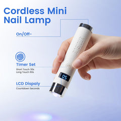 Rosiour Mini UV Lamp 60s-timer-display enables consistent curing intervals.
