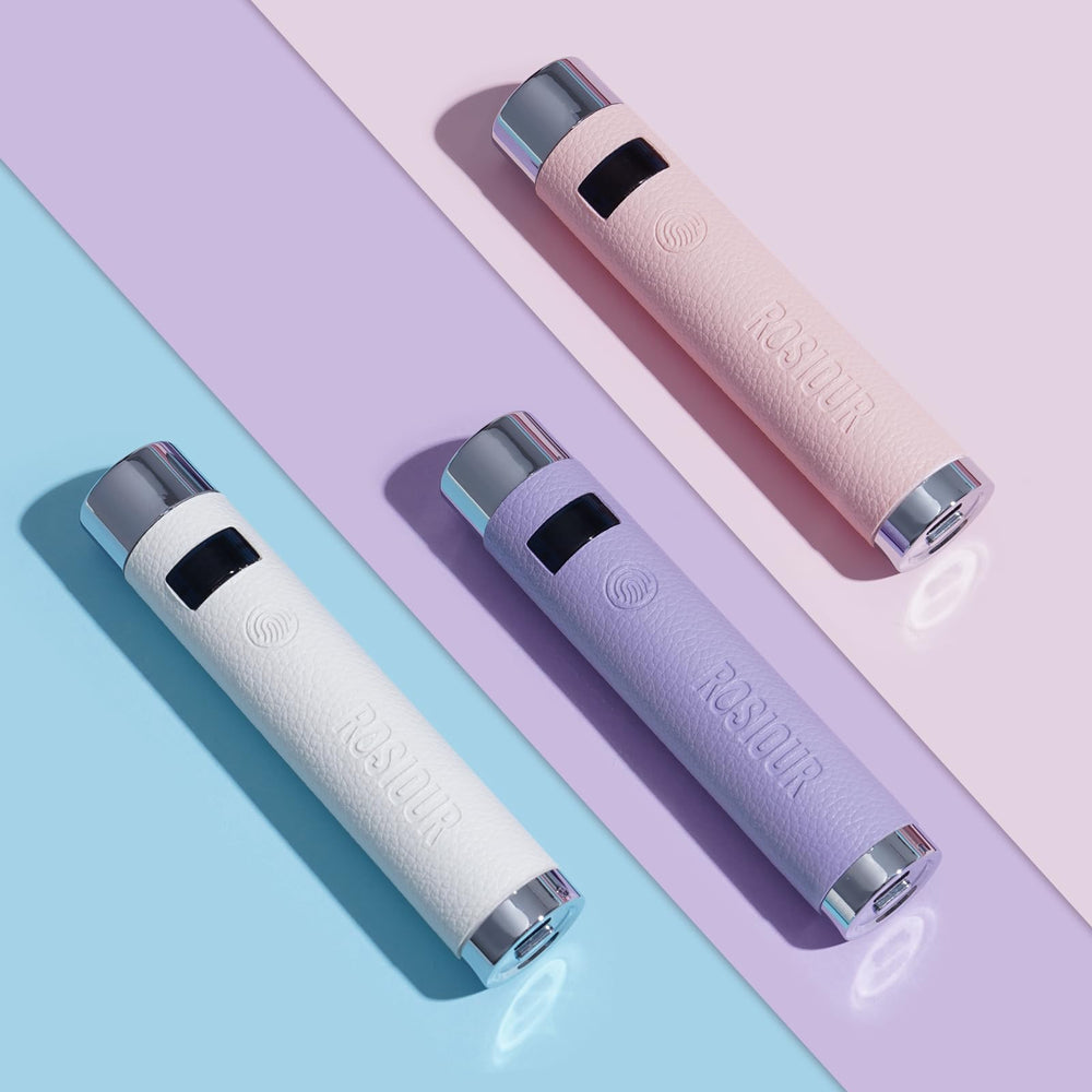 Rosiour Mini UV Lamp textured-leatherette adds premium grip and style.