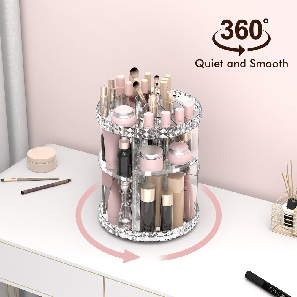 Rosoenvi lipstick rack on top panel keeps lip products easily accessible during routines.