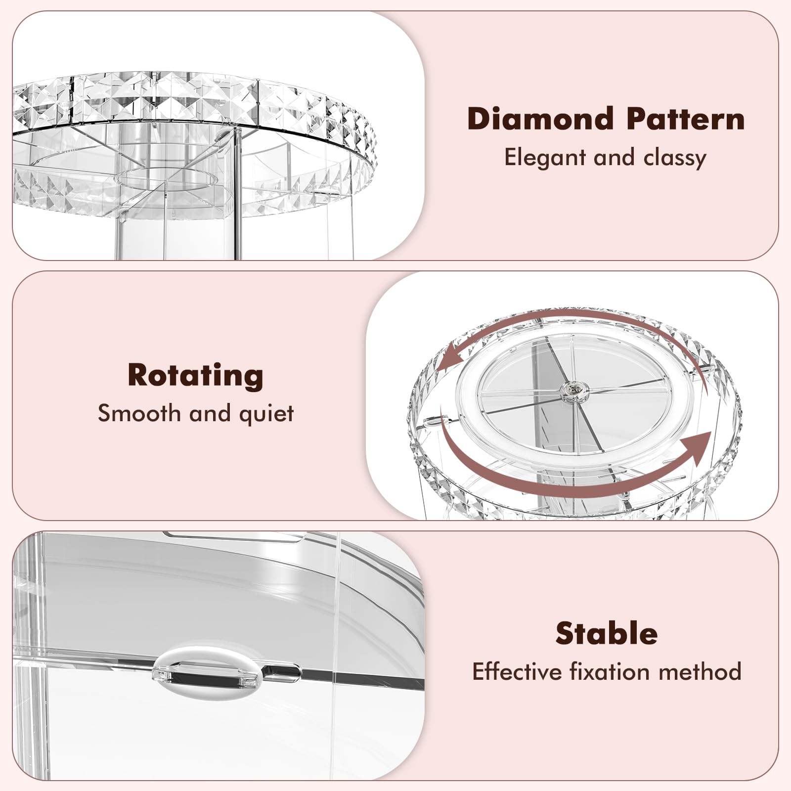 Rosoenvi stable, quiet spinning base supports daily routines.