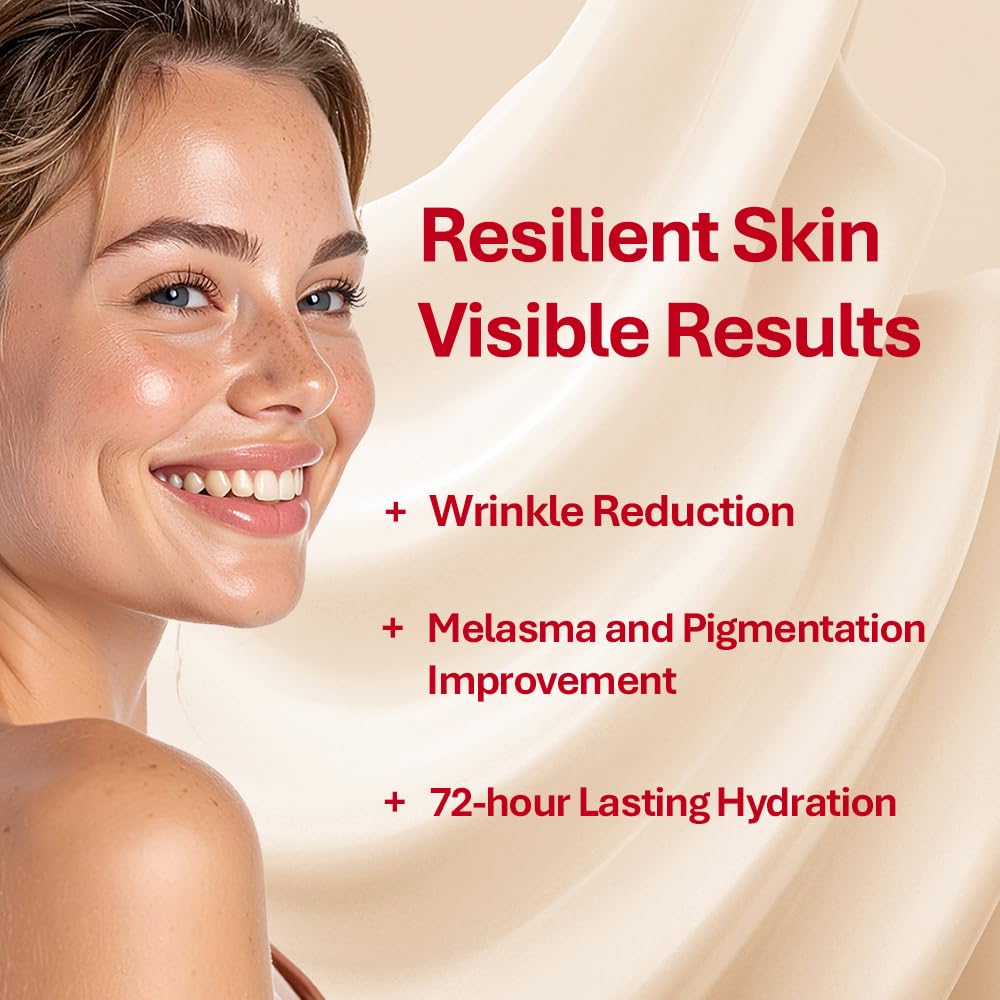 Rothea Resilience Cream texture swirl showing lightweight, fast-absorb formula for daily use.