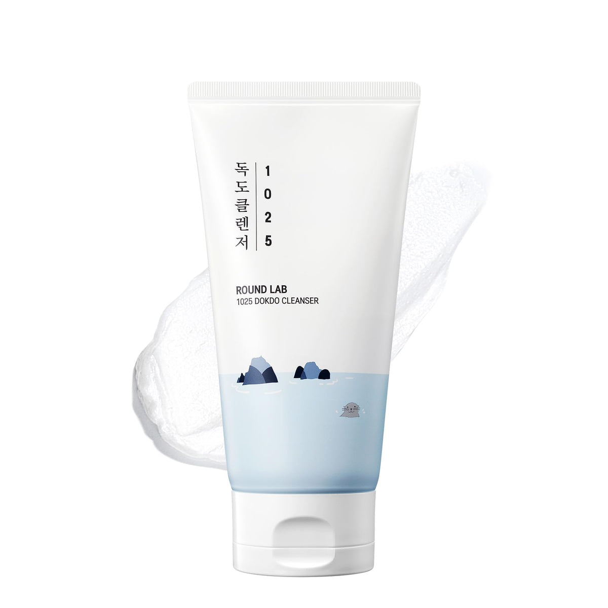 ROUND LAB 1025 Dokdo Cleanser bottle close-up highlighting gentle low-pH cleansing for sensitive skin.