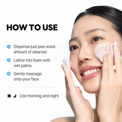 ROUND LAB 1025 Dokdo Cleanser minerals from deep sea water provide hydration while cleansing.