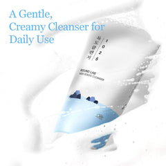 ROUND LAB 1025 Dokdo Cleanser rich foam close-up emphasizing luxurious bubbles for deep cleansing.