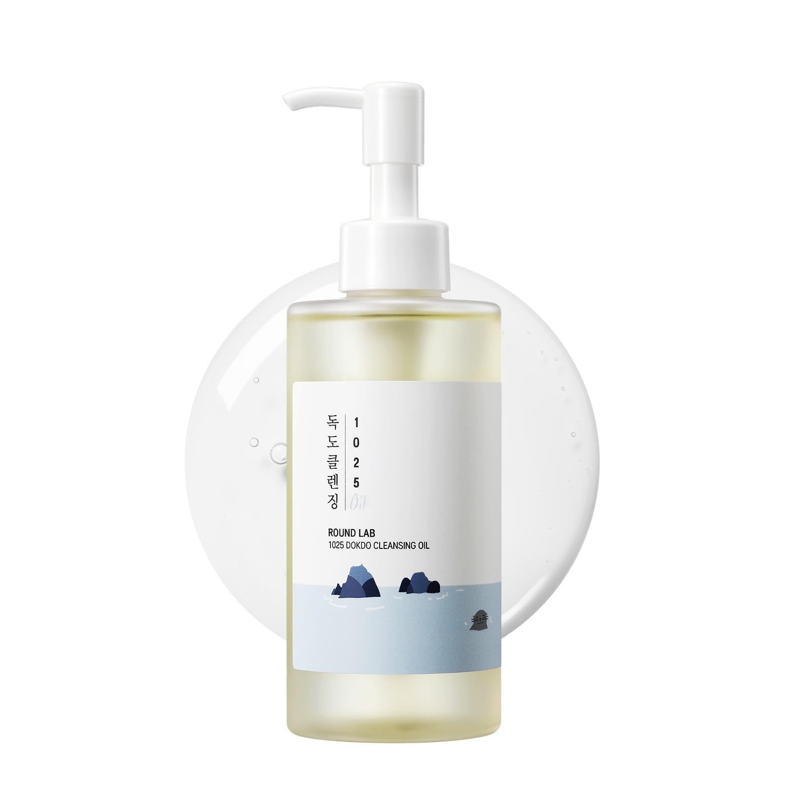 ROUND LAB 1025 Dokdo Cleansing Oil bottle front for gentle makeup removal