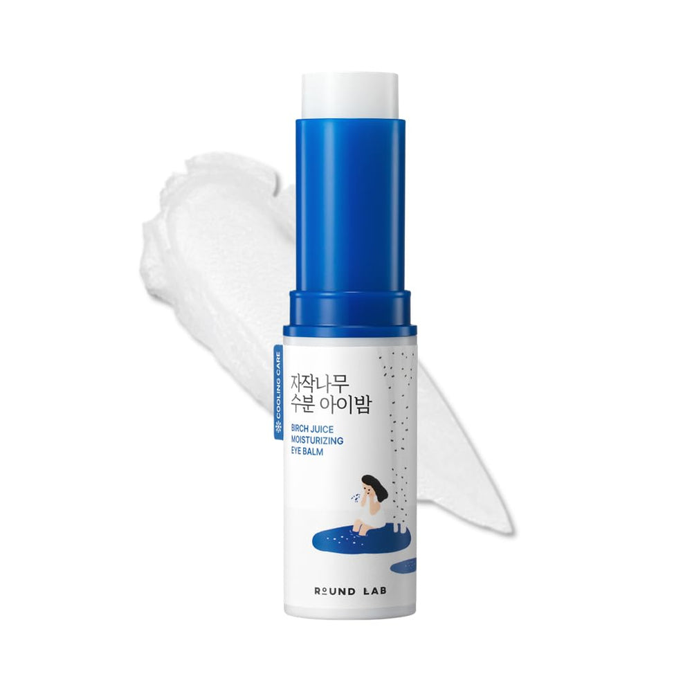 Round Lab Birch Juice Icy Eye Stick close-up showing cooling hydration for depuffing