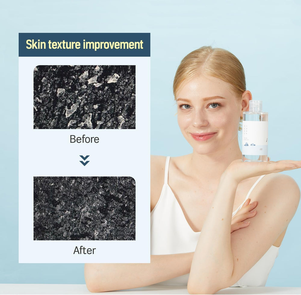 Round Lab Dokdo Lotion close-up demonstrates smooth, comfortable skin application.