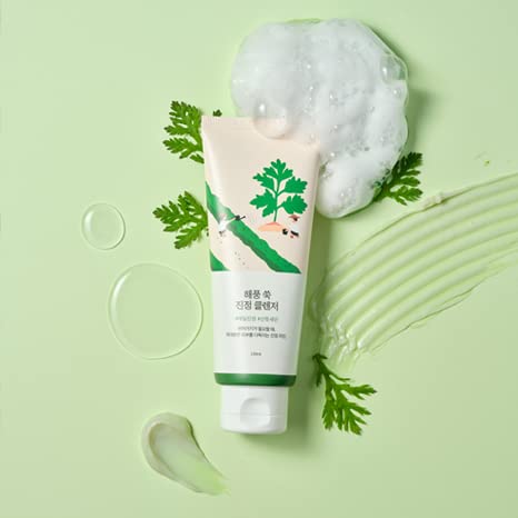 ROUND LAB Mugwort Calming Cleanser packaging image shows clean design and compact 5.07 oz size.