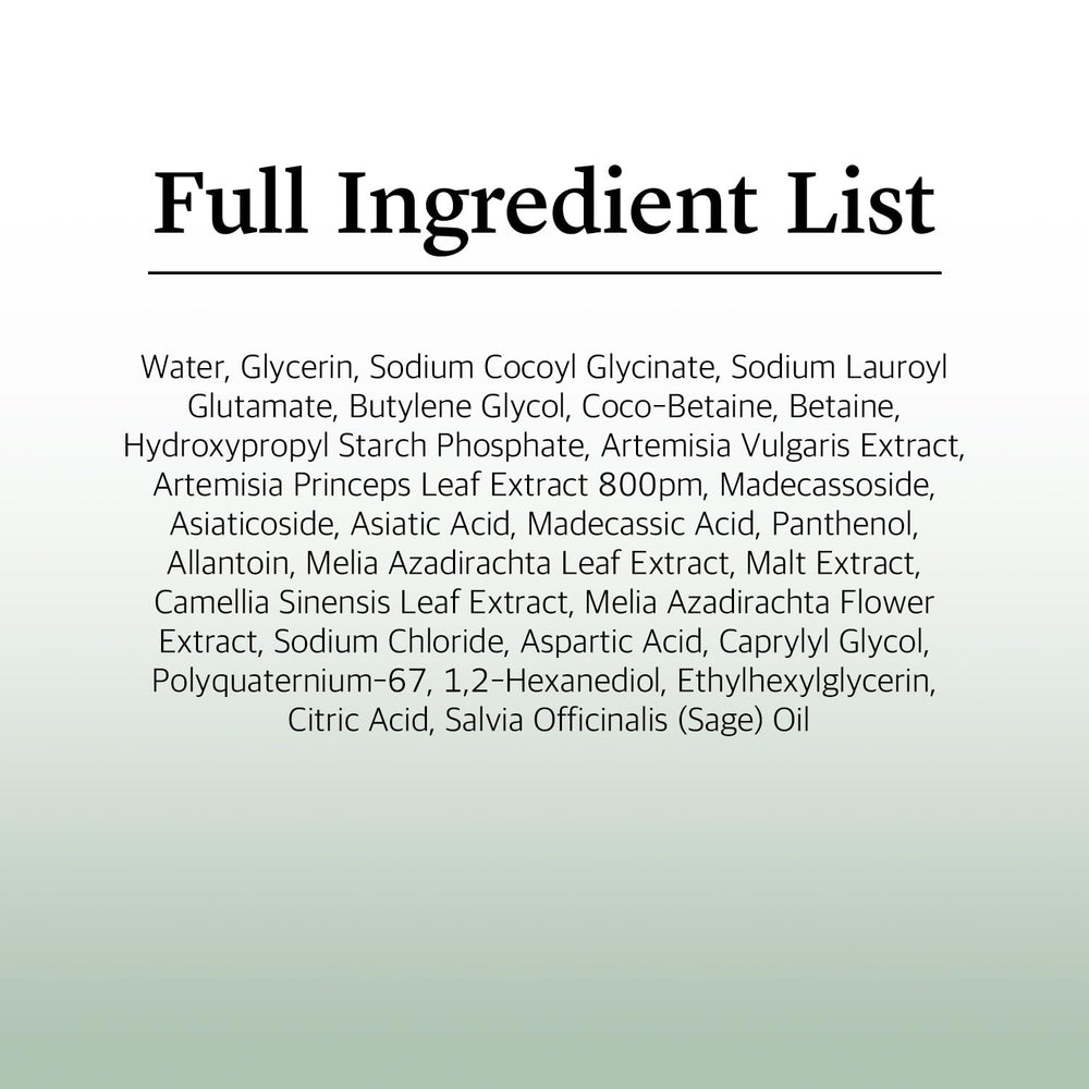 ROUND LAB Mugwort Calming Cleanser routine shot suggests morning ritual for calm skin.
