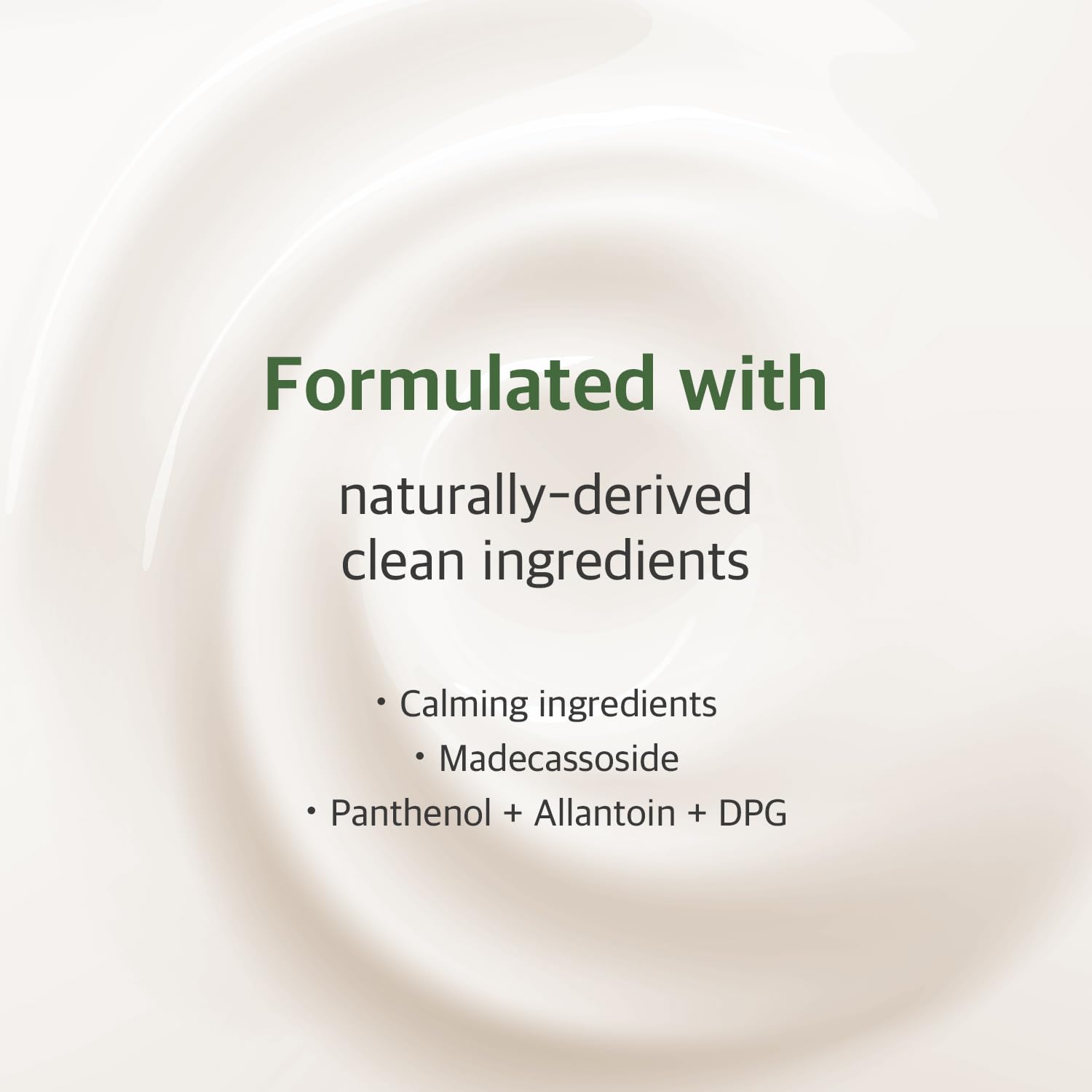 ROUND LAB Mugwort Calming Cream application shot demonstrates quick absorption for daily care