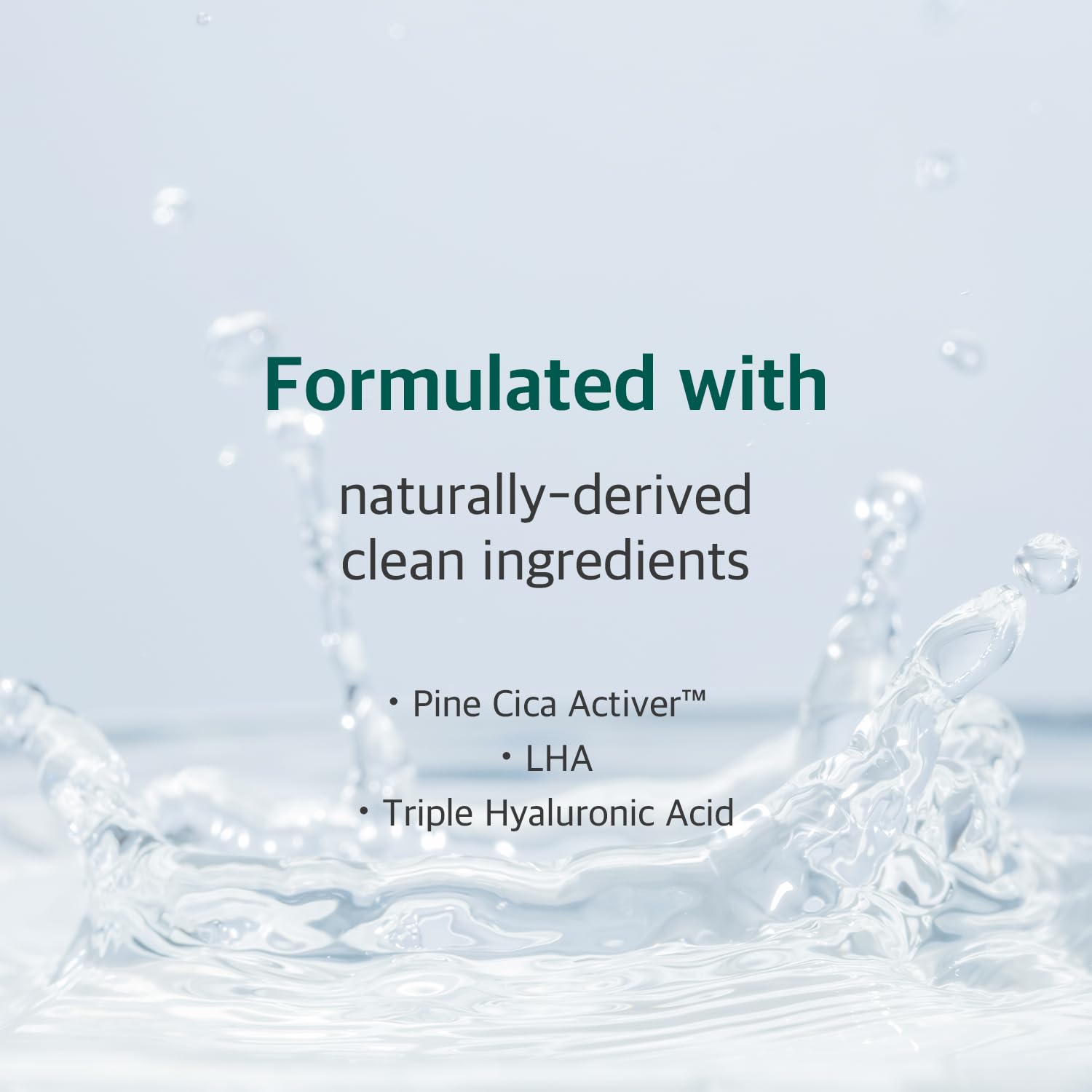 ROUND LAB Pine Calming Cica Pad resting on irritated skin illustrating cooling relief