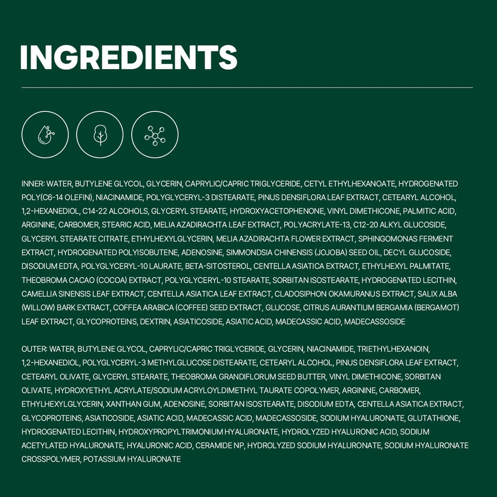 ROUND LAB Pine Cica Calming Cream Plus closeup of hyaluronic matrix for deep hydration layers