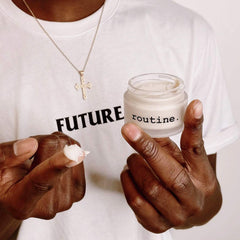 Routine The Curator deodorant ingredients panel highlights natural, baking soda-free formula