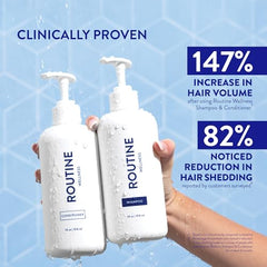 Routine Wellness Anti-Thinning Conditioner enhances hair strength.
