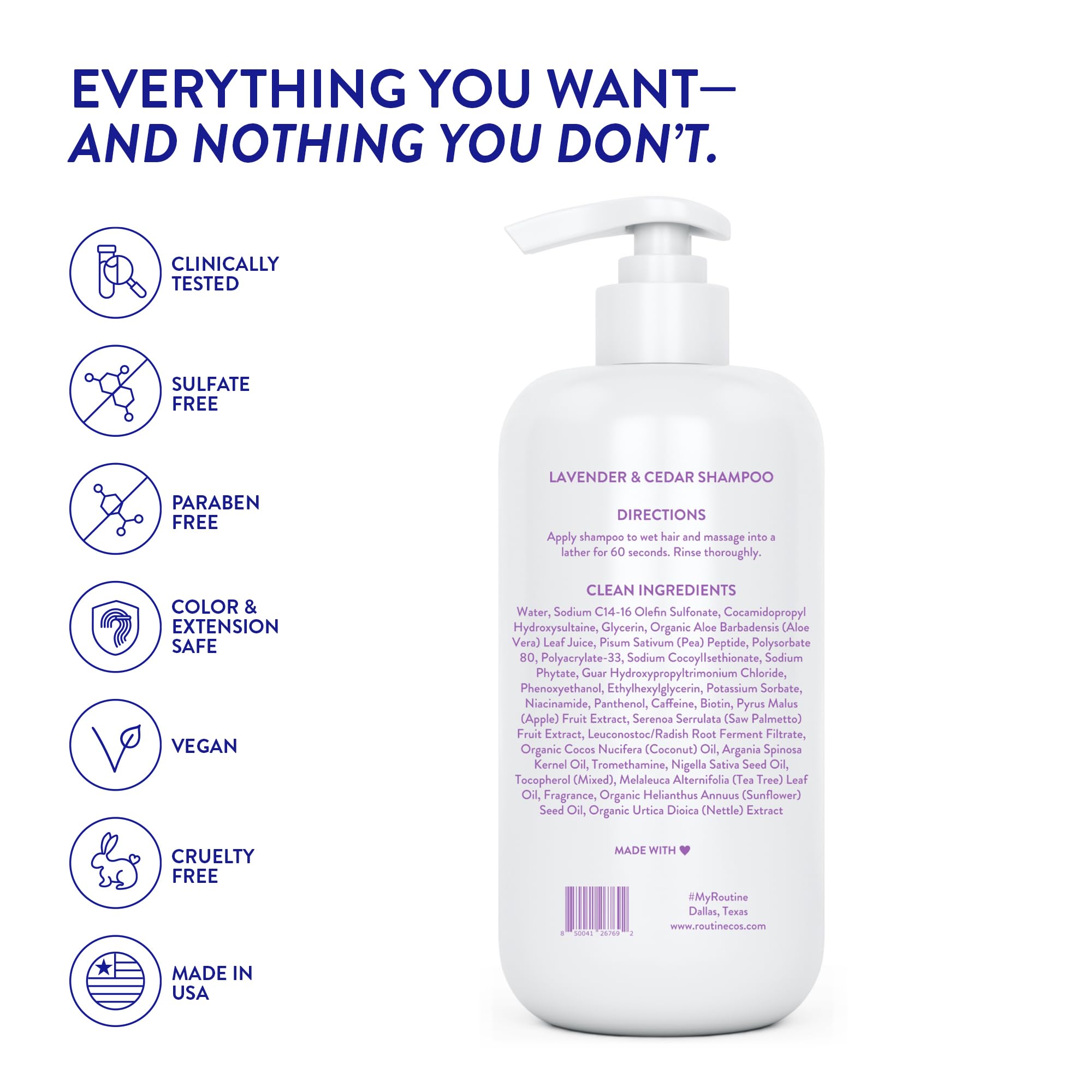 14oz packaging image of Routine Wellness highlights product scale and value.