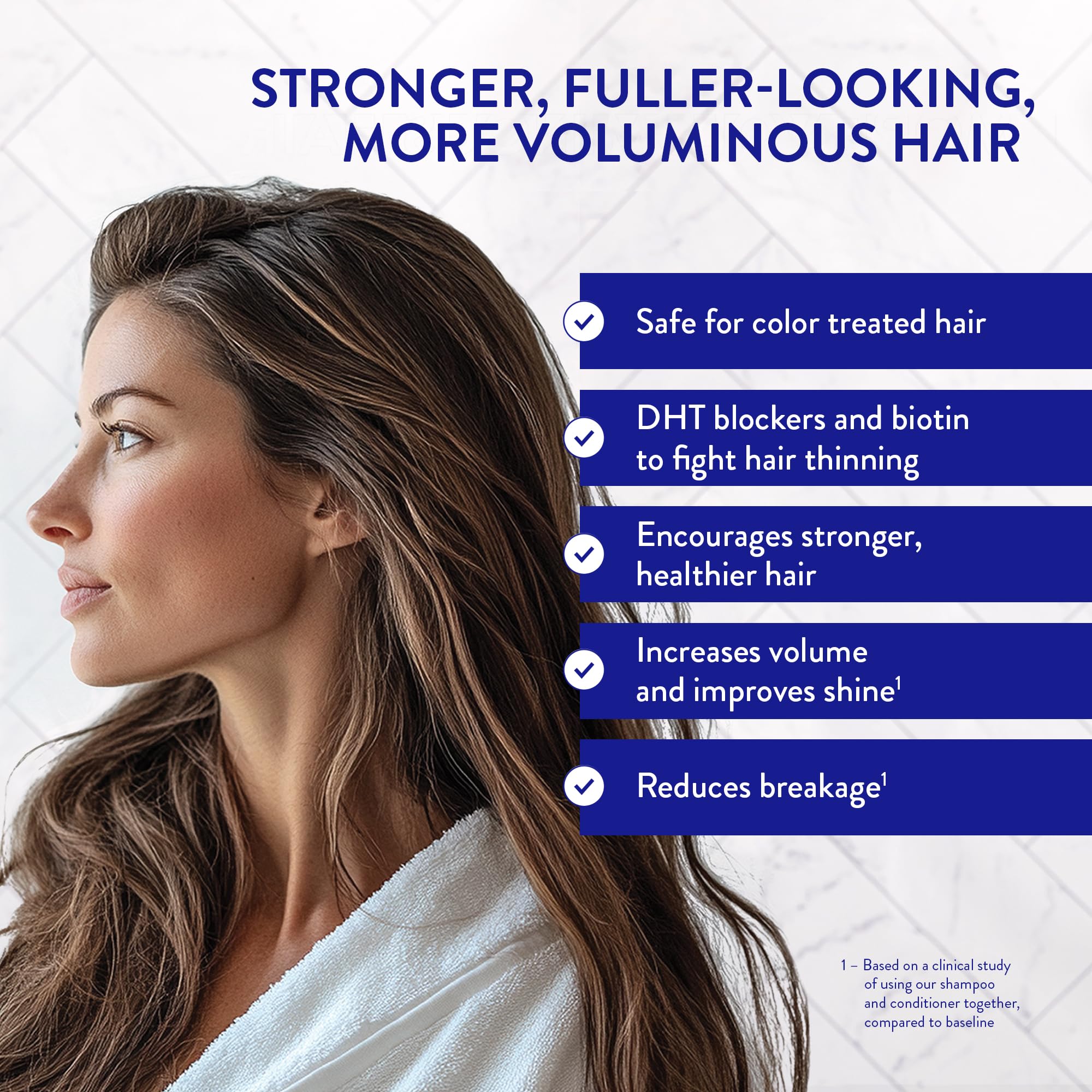 Routine Wellness anti-thinning shampoo foam lather demonstrates hydrating, fragrance-free cleansing for color-treated hair.