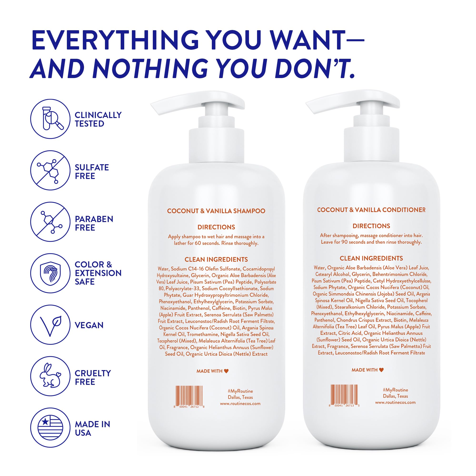 Routine Wellness coconut-vanilla scent evokes a refreshing shower experience.