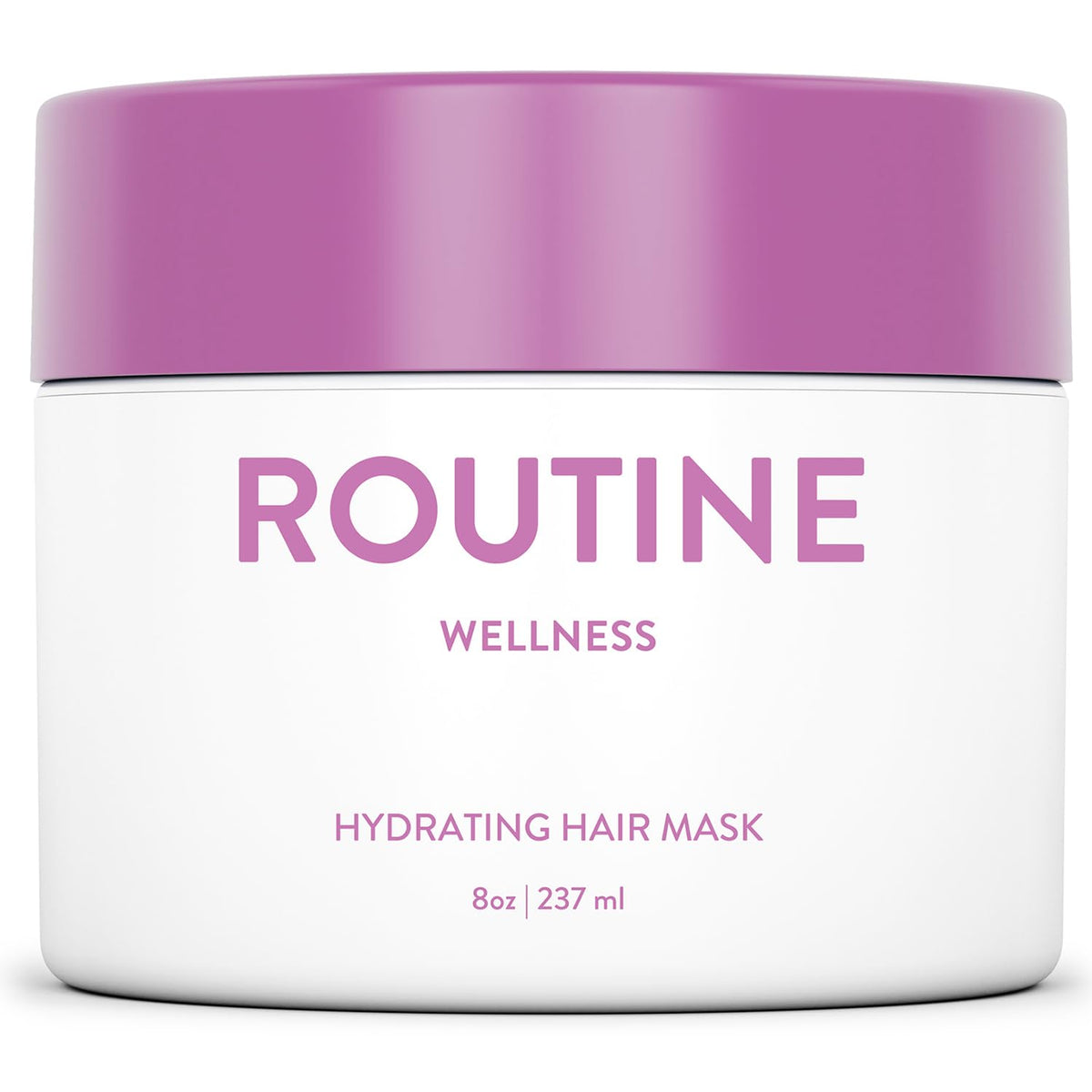 Routine Wellness hair mask bottle with rose hips for nourishing repair and hydration.