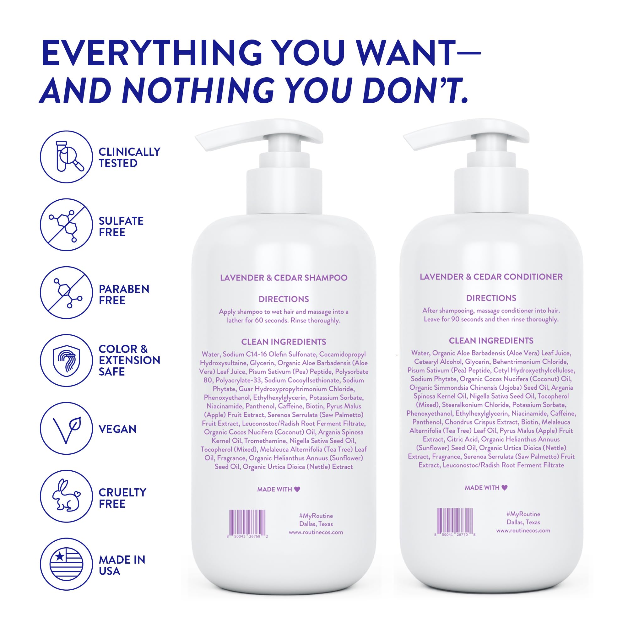 Routine Wellness pea peptides oil blend—nourishes hair from root to tip for resilience.