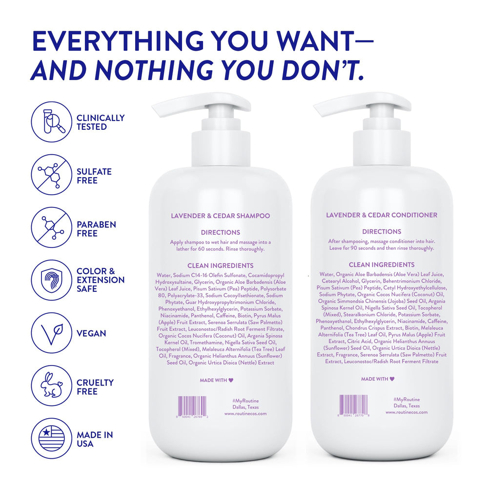 Routine Wellness pea peptides oil blend—nourishes hair from root to tip for resilience.