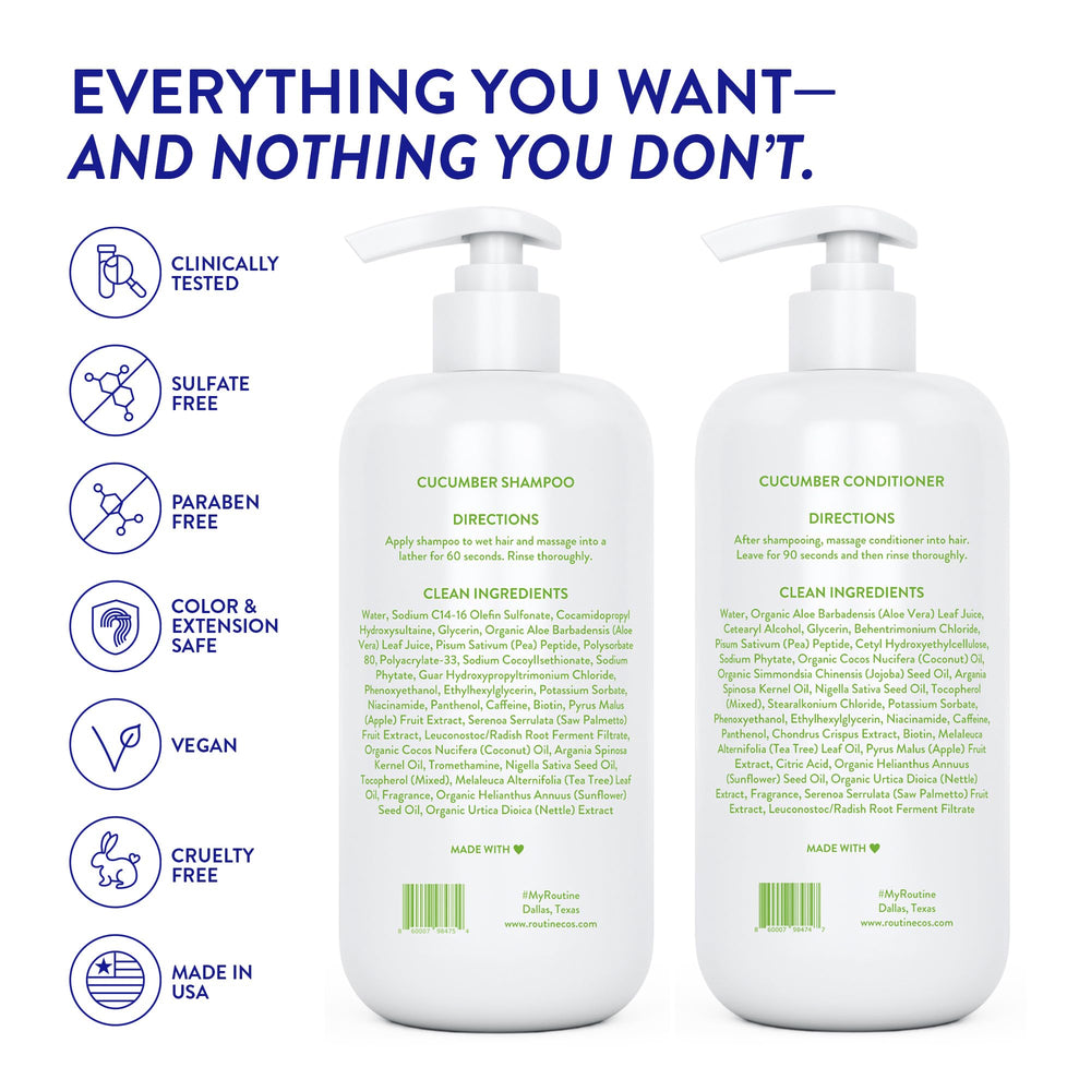 Routine Wellness Volume Boost helps achieve fuller hair.