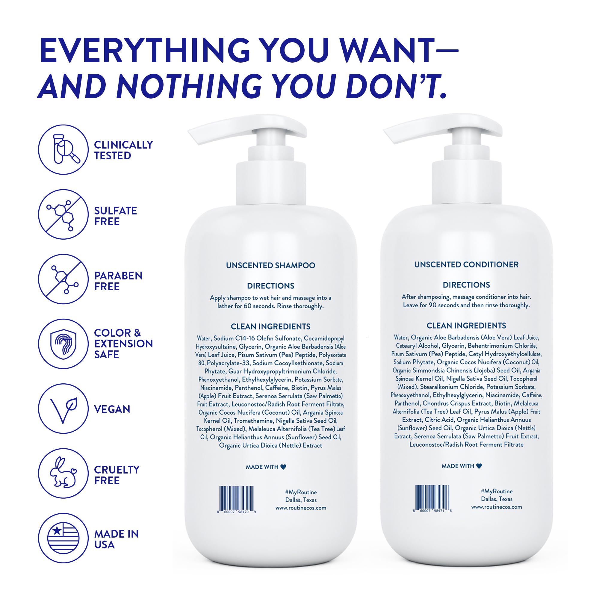 Routine Wellness volumizing finish shows bouncy, healthier-looking hair.