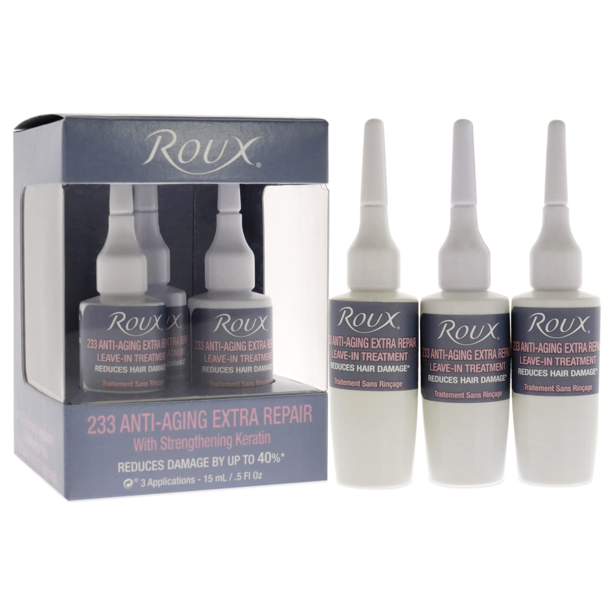 Roux 233 application scene showing weekly treatment for damaged or bleached hair